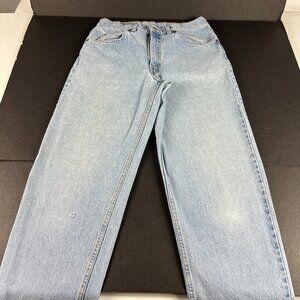 VTG 90s Levi's Jean Men 32x33* 550 Relaxed Blue Faded Denim Orange Tab Tag 32x34